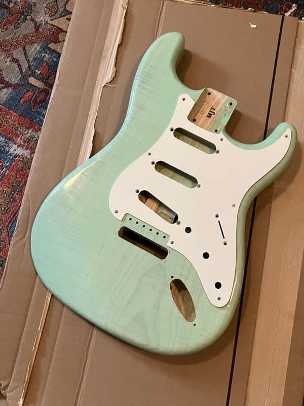 MJT VTS - Surf Green Nitro Relic Stratocaster Body image 1