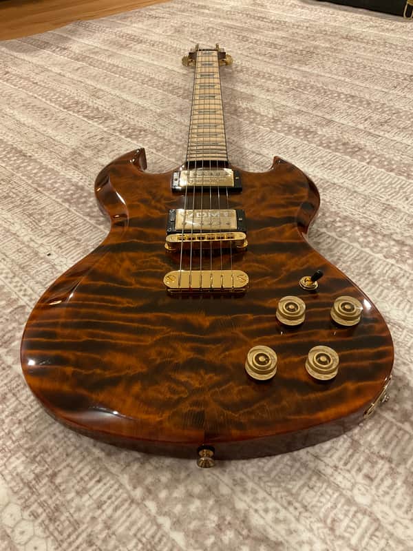 2016 Dean USA Exotic Gran Sport NAMM Show 1-Off Flamed Redwood! w/OHSC image 1