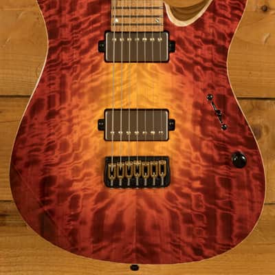 Mayones Aquila Elite S 7 B26.5 - Birdseye Maple - Lava Burst Gloss - 7-String image 3