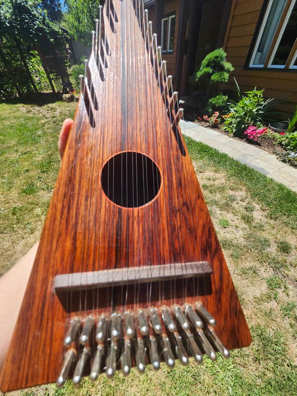Beautiful Vintage Antique Rosewood Psaltry 18" image 1