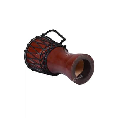 Solid Metalic Red African Djembe Drum Bongo Wood Good Sound Musical Instrument image 13