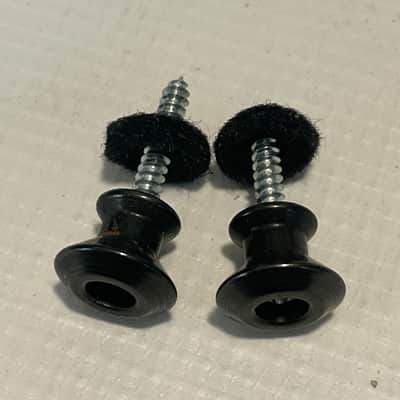 Used Jim Dunlop Electric Guitar Black Strap Lock Buttons Set image 2
