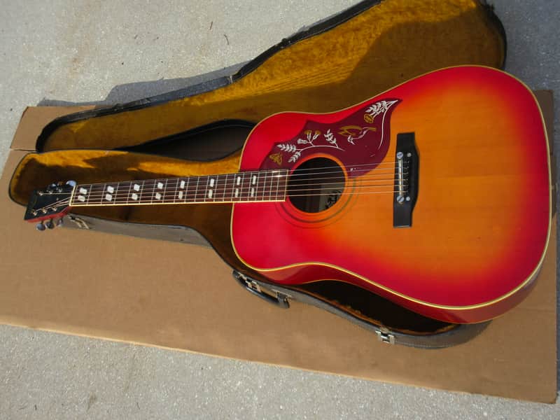 Vintage 1970s Hondo Hummingbird Acoustic Guitar | Reverb