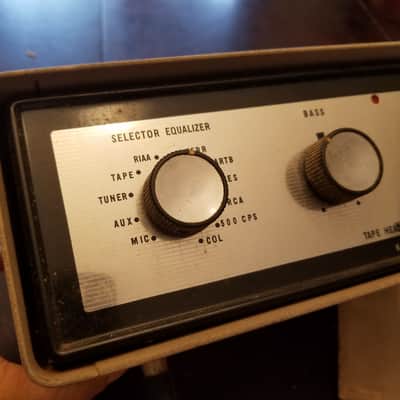 Knight 18-Watt hi-fi amplifier mixer mono tube 83-YX-797 and kit build instructions 1959 - Silver face tan wrinkled paint body image 2