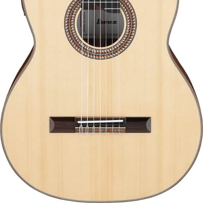 Ibanez GA3007CE 7-String Thinline Acoustic-Electric Classical Guitar, Solid Spruce Top, Natural image 2