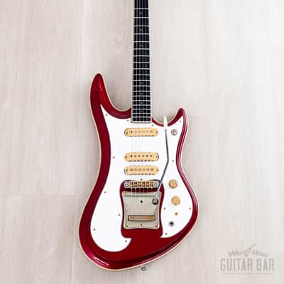 1982 Guyatone Sharp 5 LG-1200 Vintage Guitar Metallic Red, Sharp Five image 2