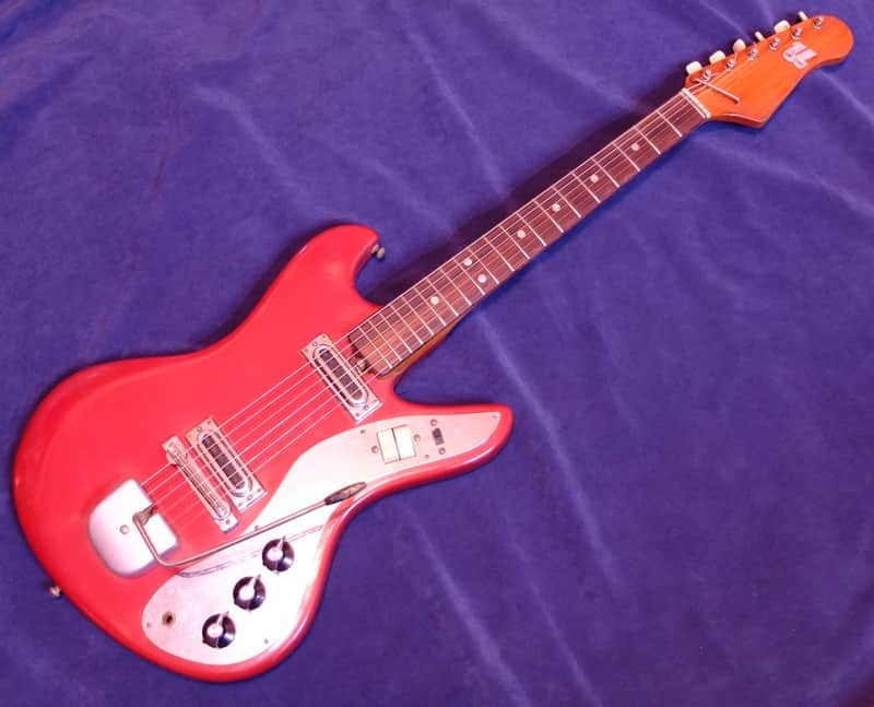 c.1964 Unitone EG-30 Salmon Colour - Guyatone - Bizarre Japanese Guitar MIJ - Rare! image 1