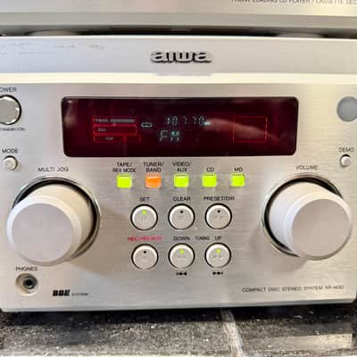 AIWA XR-M30 Compact Disc Stereo System Receiver, Speakers, CD Player, Remote; Tested SEE VIDEO image 2