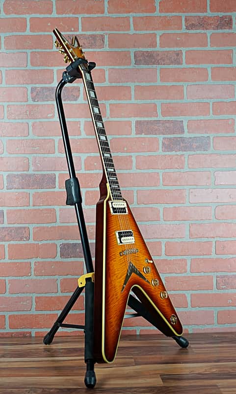 Dean V 79 Select Flame Top Vintage Sunburst With Matching