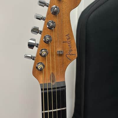 Fender American Acoustasonic Jazzmaster Acoustic Electric Guitar All-Mahogany - Bourbon Burst image 3