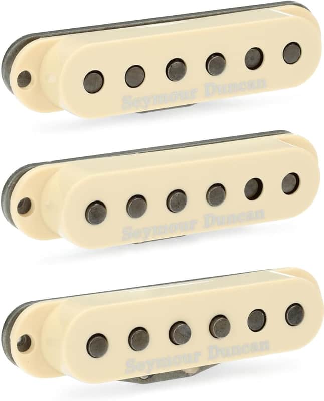 Seymour Duncan Psychedelic Strat Single-Coil 3-piece Pickup Set - Cream With Logo image 1