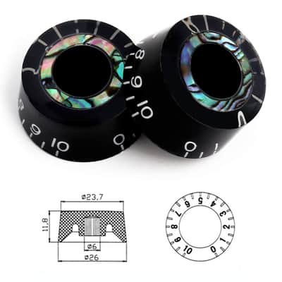 Electric Guitar Top Hat Knobs Speed Volume Tone Control Knobs Compatible with Les Paul LP Style Electric Guitar Parts Replacement Set of 4Pcs. image 3