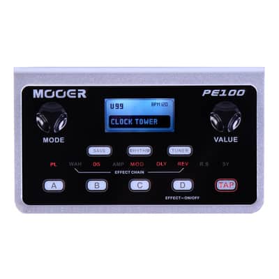 MOOER PE100 Portable Depstop Guitar Multi Effects Headphone Amp Pedal Practice Tool with Drum Machine, TAP Tempo image 1