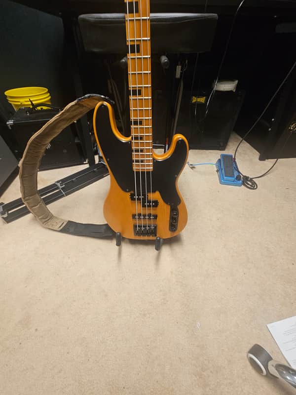 Schecter Model-T Session 4-String Bass 2010s - Aged Natural Satin image 1