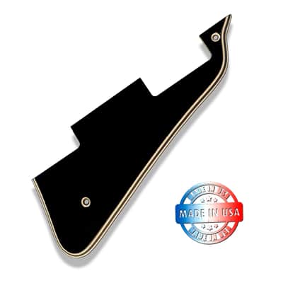 5 Ply Black/Cream Wide Bevel Pickguard for Gibson Les Paul Standard & Custom Made In USA image 1