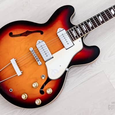 1997 Epiphone Casino Hollowbody Guitar Sunburst w/ Case, Peerless image 1