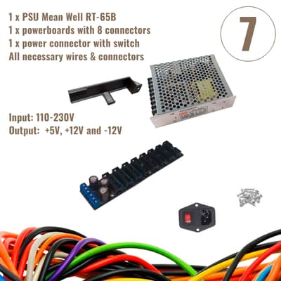 1x65W PSU / 1x8 busboard • PSU kit for Eurorack Case image 1