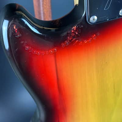 Vintage 1974 Fender Mustang 3 Color Sunburst w/OHSC TSU21018 image 21