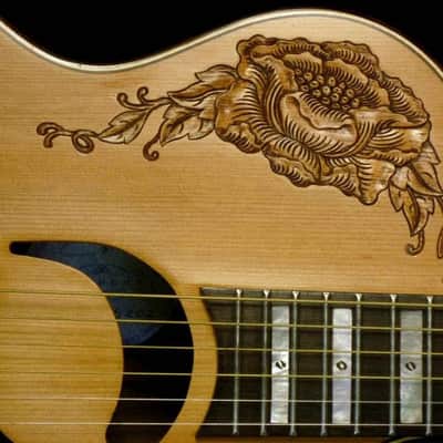 Blueberry Handmade Grand Concert Acoustic Guitar Music Motif image 16