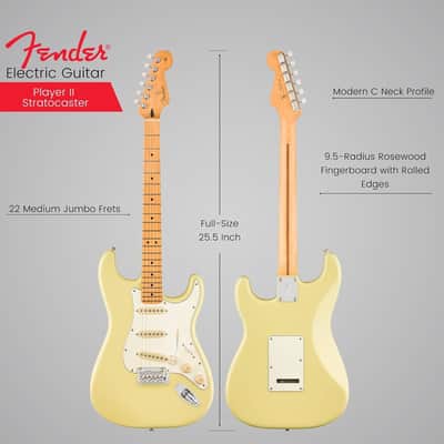 Fender Player II Stratocaster, Maple Fingerboard, Hialeah Yellow image 3