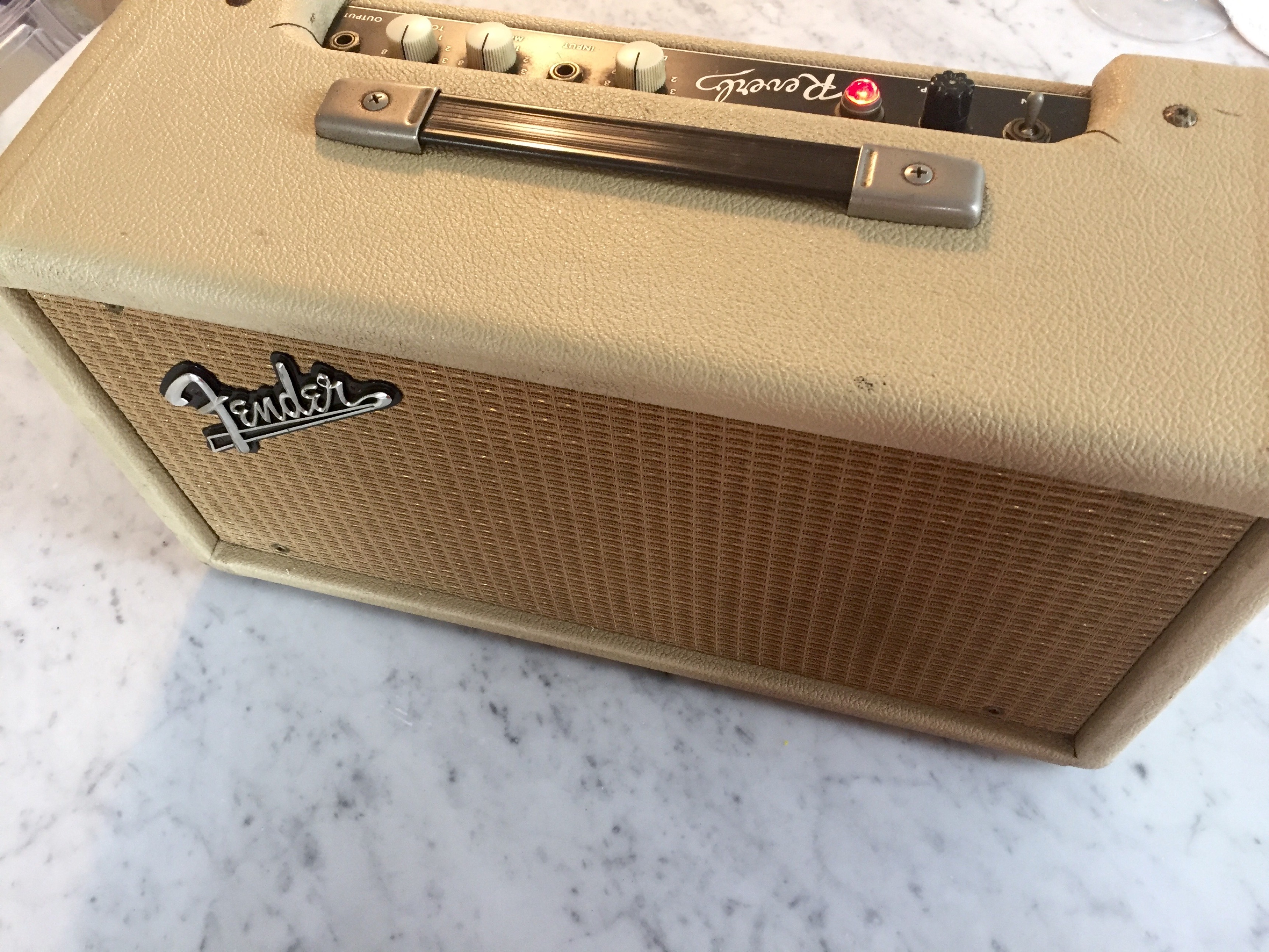 1963 Fender Reverb Unit Blonde tolex 100% ORIGINAL RAREST OF THE RARE !!!