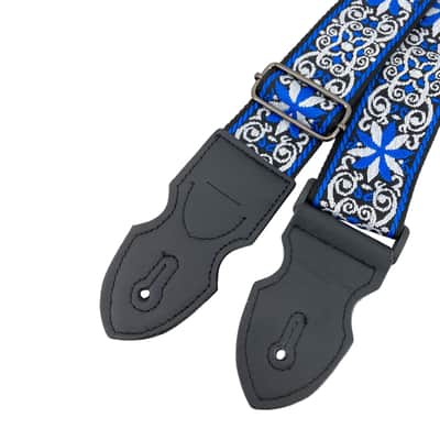 Blue Shackles Embroidered Guitar Strap - Adjustable Punk & Metal Style image 2