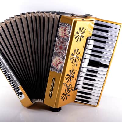 Custom Made Top Professional ACCORDION WELTMEISTER STELLA 120 bass, 16 reg. + Hard Case & New High Quality Leather Shoulder Straps ~ Refurbished - Certificate -VIDEO image 12
