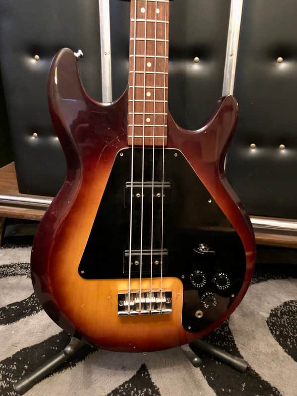 Vintage MIJ Aria LB-650 Copy of the Gibson Ripper Bass Late 70s Dark Sunburst image 1