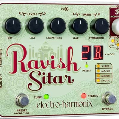 Electro-Harmonix Ravish Sitar Simulator Effects Pedal image 1