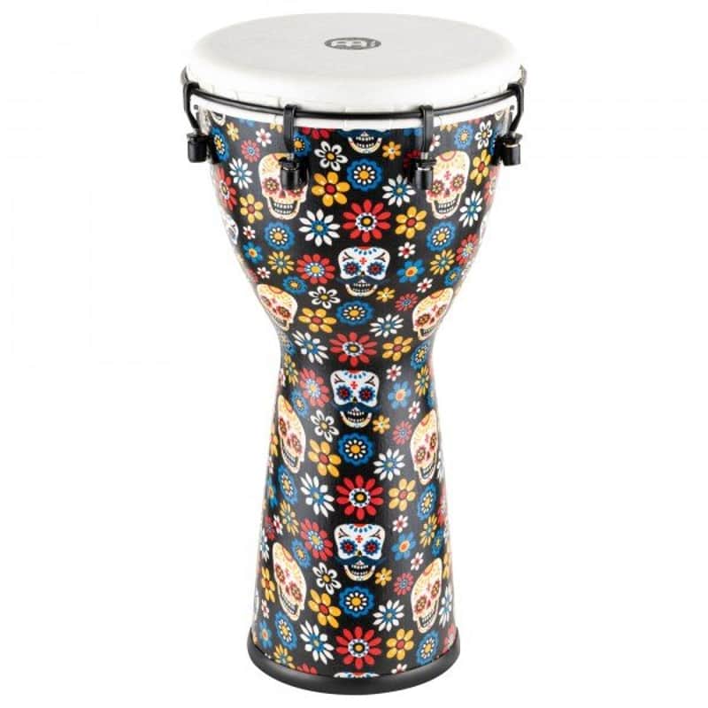 Meinl Percussion 10" Alpine Series Djembe, Synthetic head, Day of the Dead image 1