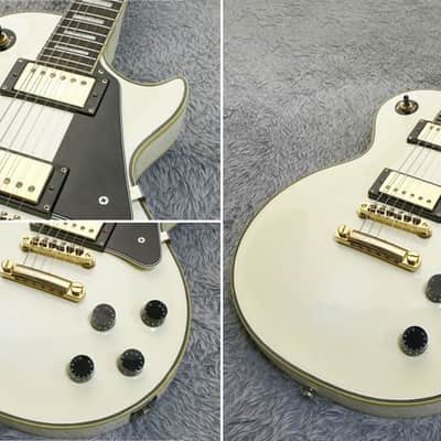 2008 made Epiphone CHINA Les Paul Custom Alpine White Qingdao Made in China image 3