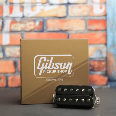 Gibson 70's Tribute Treble Bridge Humbucker Pickup - Double Black 2-Conductor / Potted / Alnico 5 image 1