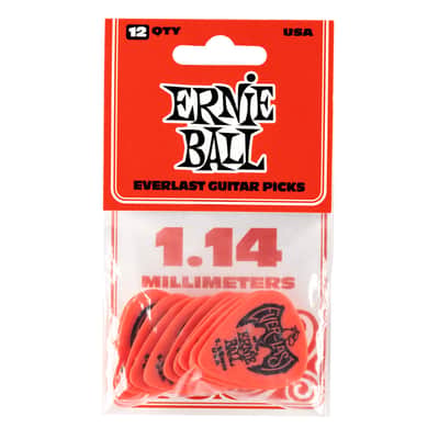 Ernie Ball Everlast 1.14mm Red Guitar Picks, 12 Pack - 9194 image 3