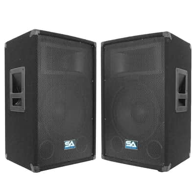 Pair 12" PA DJ PRO AUDIO SPEAKERS 600 Watts ~ NEW Band image 1