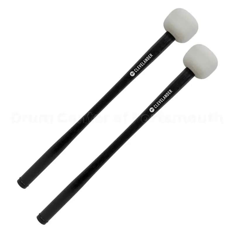 Clevelander Marching Bass Drum Mallets, Hickory, Medium image 1