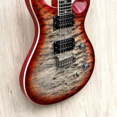 PRS SE Custom 24-08 Quilt 2025 Charcoal Cherry Burst image 3