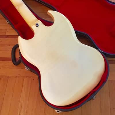 Gibson SG Custom 3 pickup c 1974 Polaris White original vintage usa bigsby image 10