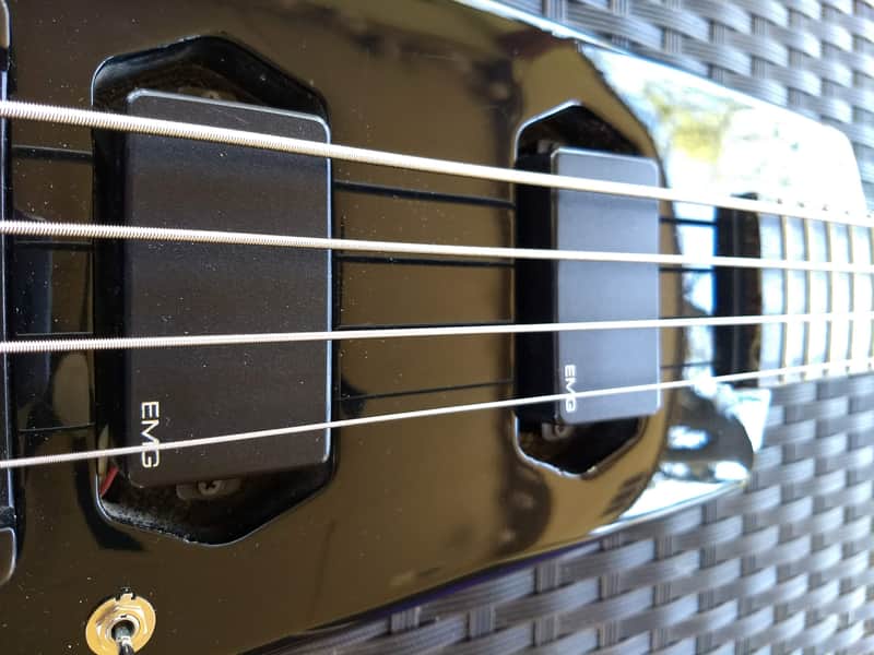 Washburn Bantam Bass Headless 1980's Black w/ EMG's | Reverb