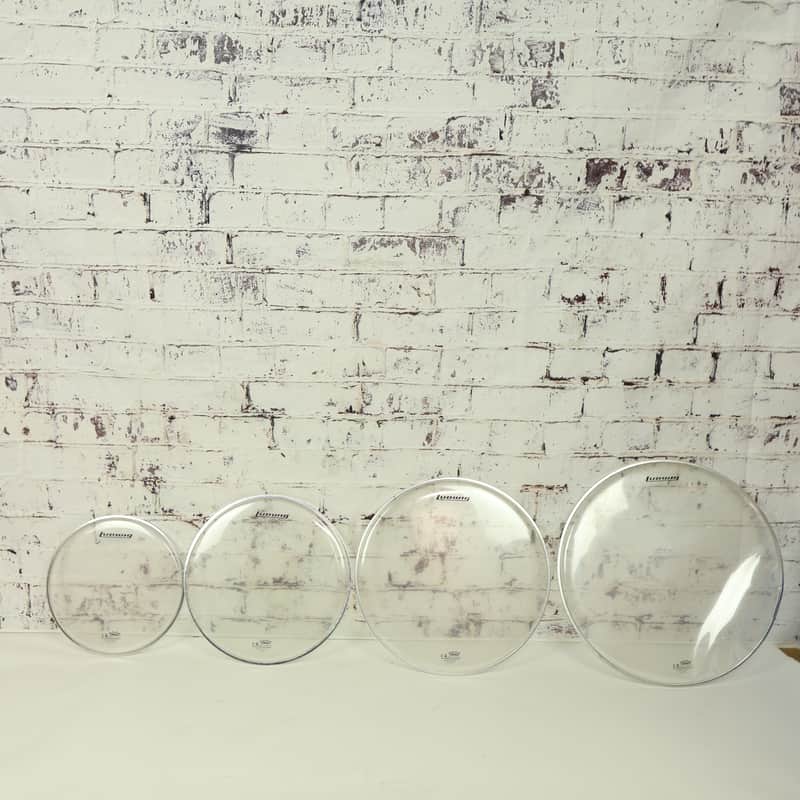 Lot of 4 Ludwig Clear Tom Heads 10" 12" 14" 16" image 1