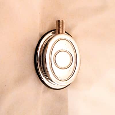 PACIFIC/PDP BASS DRUM LUG WITH GASKET AND MOUNTING SCREWS 90's - CHROME -FREE SHIP TO C-USA! image 1