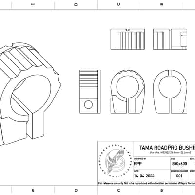 Reproduction Tama Roadpro Stand Bushing 28.6mm-22.2mm image 4
