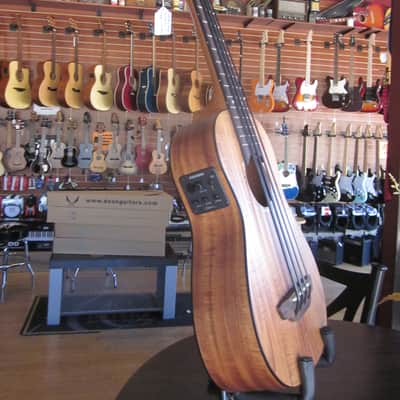 Luna Bari-Bass Koa Ukulele w/ Preamp and Gig Bag UKE BBASS KOA image 10