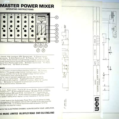 WEM Audiomaster JB-200 Late 70’s / early 80’s image 10