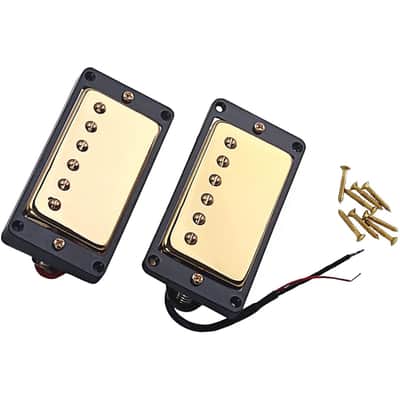 Guitar Humbucker Pickups Set,Double Coil Neck and Bridge Pickup Replacement Parts for LP Electric Guitar (GOLD-2) image 4
