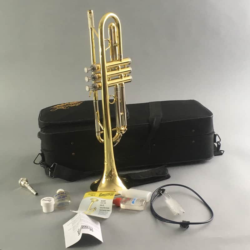 Jean Paul Brass Trumpet Band Orchestra Musical Instrument Original Case Extras Cleaning Kit image 1