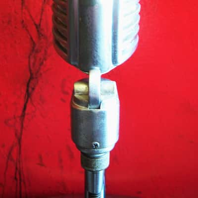 Vintage RARE 1940's Turner 34X modified dynamic microphone Satin Chrome with cable # 2 image 9