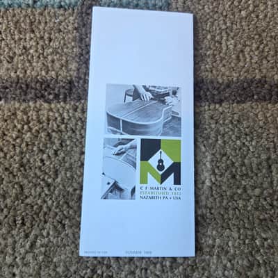 Vintage 1969 Martin D-45 Reintroduction Pamphlet! Rare, Original Case Candy, Paperwork! image 3