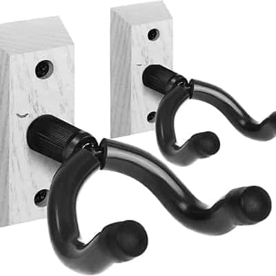 Guitar Wall Hanger, 2 Pack Guitar Wall Mount, Guitar Hanger Wall Hook Holder Stand for Acoustic Guitar, Hardwood Guitar Wall Mount Hanger for Bass, Banjo, Musical Instruments Accessories image 1