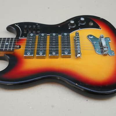 Teisco Del Rey / Kawai Vintage 1960s SG Style 4-Pickup Guitar Japan image 4