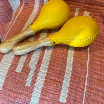 Latin Percussion LP281 Professional Maracas 2010s - Yellow/Natural image 2